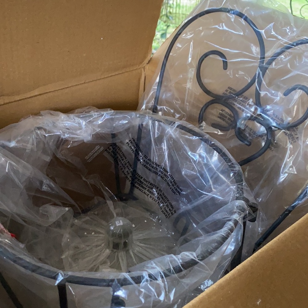 Pottery Barn Metal Wire Garden Chair Ice Bucket - Picture 3 of 7